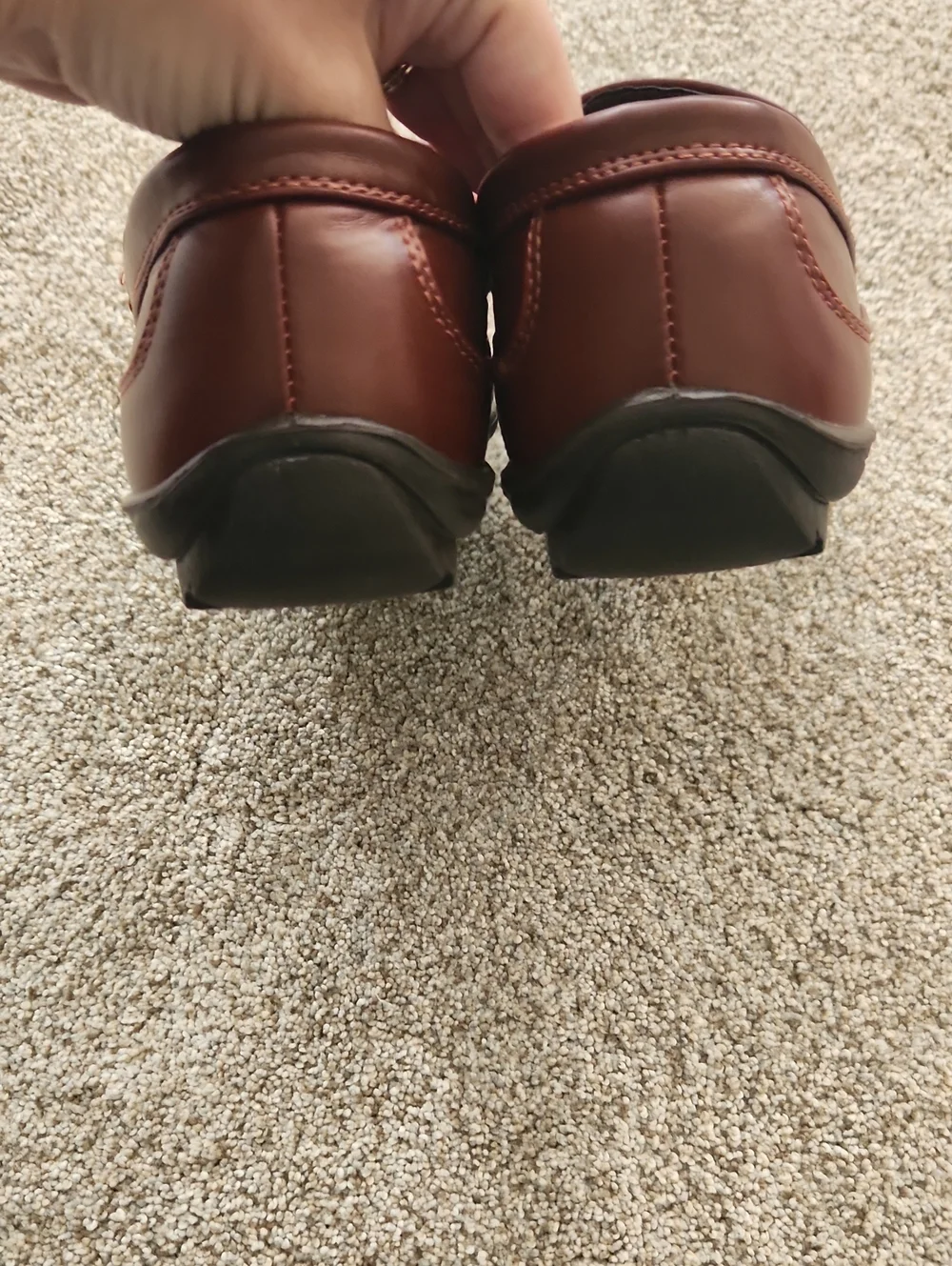 Deer Stags Boys Brown Slip-On Leather Loafers